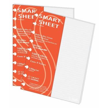 Imagem de Kit 2 Refil Caderno Inteligente 120G 100 Folha Pauta Bc Med