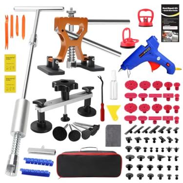 Imagem de AUTOPDR Kit de reparo de amassado sem pintura para carros, ferramentas profissionais de extração de amassados com extrator de ponte, martelo deslizante 2 em 1, pistola de cola quente e abas extratoras