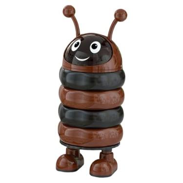 Imagem de KiBcsLic Lixeira decorativa portátil em formato encantador, ideal para dormitórios, salas de estar e escritórios, Marrom Preto