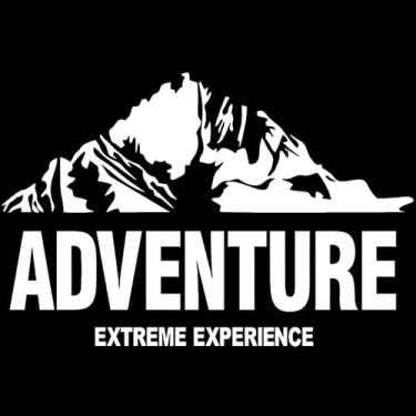 Imagem de 4 peças Adventure Extreme Experience Impermeável Reflexão Vinil Decalque, Adesivo com Tema Externo para Portas de Carros, Janelas, Para-choques Motocicletas (Branco)