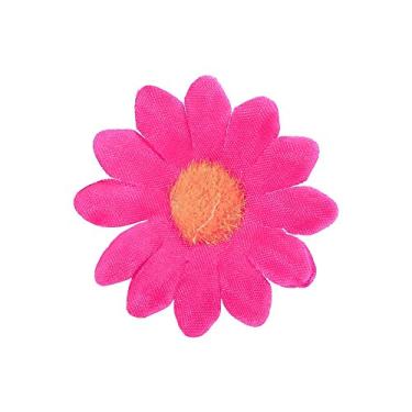 Imagem de GLOGLOW Cabeças de Flores para Decoração de Plantas Artificiais, Tecido, 100 Peças, 4 Cm de Diâmetro, Azul Claro, Decoração de Festa de Casamento Gerbera Daisy Artificial Nan (Rosa Vermelha)