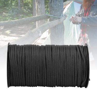 Imagem de SPYMINNPOO Corda de Segurança de Pára-quedas de Sobrevivência para Escalada e Caminhada Ao Ar Livre, Cabo Resistente para Resgate e Empacotamento, 100m (Preto)