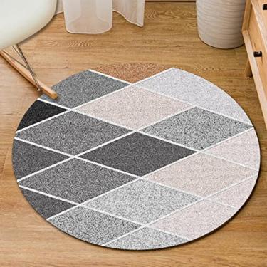 Imagem de Tapete redondo, círculo, macio, antiderrapante, lavável, tapetes para sala de estar, tapetes coloridos para banheiro, entrada, quarto, berçário, B, diâmetro 180 cm