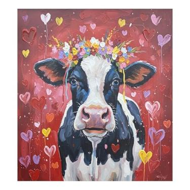 Imagem de Blueangle Capa magnética para lava-louças de vaca amorosa dos namorados, decoração da capa da máquina de lavar louça, adesivos de eletrodomésticos, adesivos de eletrodomésticos, 58 cm C x 66 cm