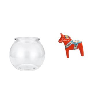 Imagem de Whtkoph Pequeno Vaso Transparente para Aquário, Ornamento de Mesa para Aquário, para Escritório, Decoração de Casa, com Figura de Animal, Escultura Colecionáv