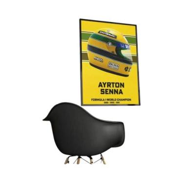 Imagem de Pôster De Caligrafia Ayrton Senna Em Tela, Sem Vinco, Impermeável E Du