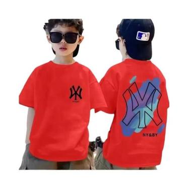 Imagem de Camiseta De Algodão Com Estampa Graffiti Para Meninos E Meninas, Manga