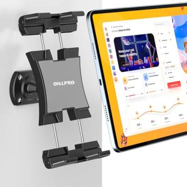 Imagem de OHLPRO Suporte de parede para tablet, rotação de 360°, suporte universal para iPad para cozinha e escritório, clipe atualizado para tablets de telefone de 12.7 cm-33.0 cm, Galaxy Tabs, Kindle Fire HD