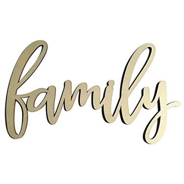 Imagem de Letras de Madeira Alfabeto Placa Palavra Decorativa Parede Rustica Vintage para Casa Decoração Casamento Festa Aniversário