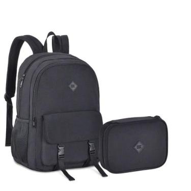 Imagem de Kit Mochila De Costas Espaçosa Juvenil For Girls Escolar Com Estojo Bo