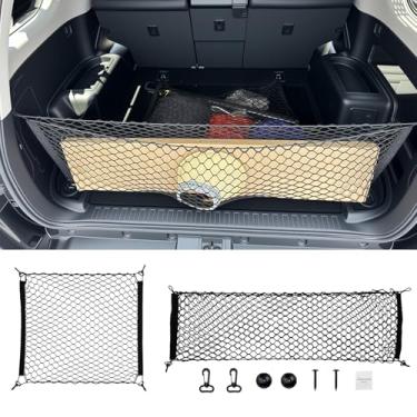 Imagem de Qyebbk Rede de carga para porta-malas para Toyota 4Runner 2010-2024 apenas, modelo de 2 fileiras, organizador de porta-malas, rede de carga traseira antiderrapante para 4 acessórios SUV (estilo