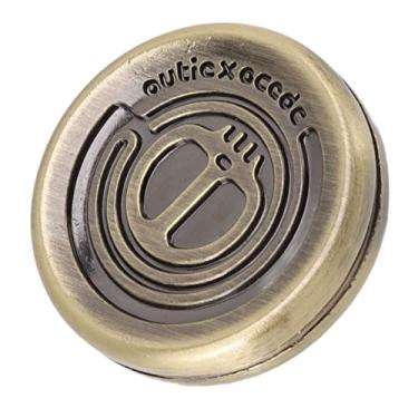 Imagem de aqxreight Devil Magnetic Push Slider EDC Stress Relief Metal Rotating Push Coin Brinquedo na Ponta do Dedo de AçO Inoxidável na MãO Mais você Divertido Acabamento de Moeda O Polido O Toque Giratório