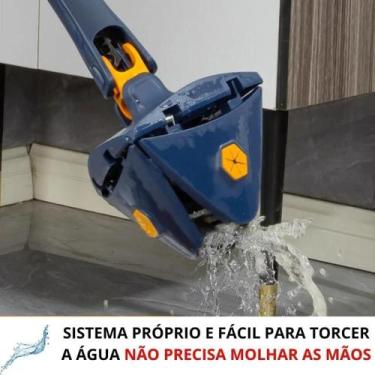 Imagem de Esfregão Rodo Mop Giratório Triangular Limpa Forro E Vidros - Mamma Ma