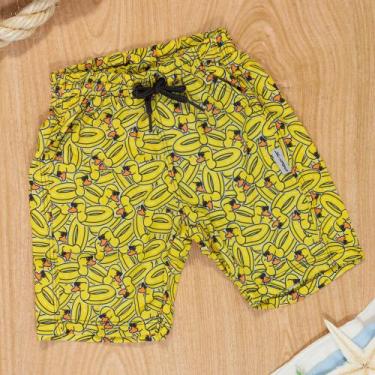 Imagem de Bermuda Infantil Amarela Bóia Patos Estilo Surf - Era Uma Vez, 4, Amar
