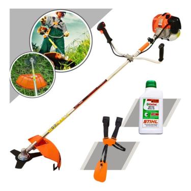 Imagem de Roçadeira Vulcan Trent Vr620h Super Potente 3HP 62CC Profissional + Óleo Stihl P/ Mato, Capim, Grama