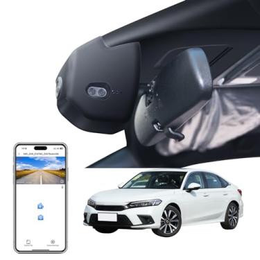 Imagem de Mangoal Câmera veicular 4K personalizada para Honda Civic 2022 2023 (preto), Si Type R Hatchback XL Sport SE EX_L Touring 1.5 2.0T, visual OEM integrado, vídeo UHD 2160P, WiFi e aplicativo, cartão de