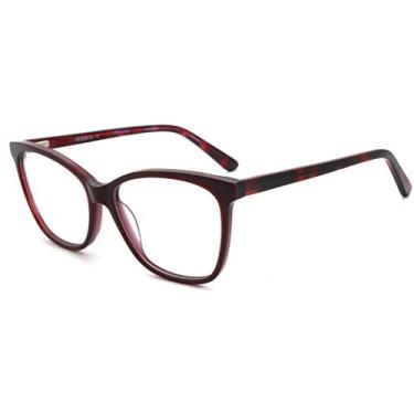 Imagem de Óculos postiços elegantes armação quadrada de acetato óculos modernos lentes transparentes sem prescrição, Taças de vinho