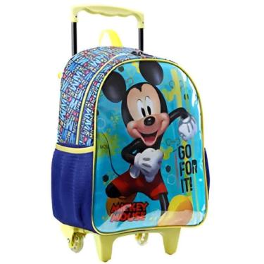Imagem de Mochila Mickey Mouse Disney Reforçada Resistente com Rodinhas 16` - Mickey Mouse - Xeryus