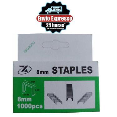 Imagem de Grampo Grampeador Tapeceiro 8mm, 10mm Profissional Caixa 1000 Unidades