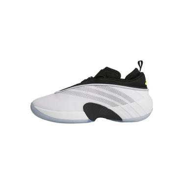 Imagem de adidas Tênis de basquete unissex adulto D.o.n Issue 7, Branco/preto/limão lúcido, 9.5 Women/8.5 Men