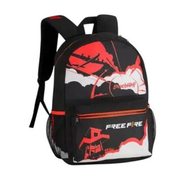 Imagem de Mochila Free Fire Juvenil Espaçosa Com Desenhos, VERMELHO, UN