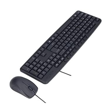 Imagem de Combinação De Teclado E Mouse Com Fio Conjunto De Teclado E Mouse Ergonômico 113 Teclas Teclado Com Fio 1000DPI Mouse Com Fio Para PC De Mesa