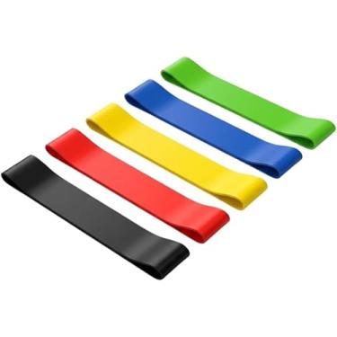 Imagem de Kit 5 Faixas Elásticas para Exercícios – Treino Funcional, Yoga, Fisioterapia, Academia e Casa
