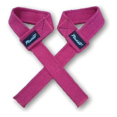 Imagem de Tala Straps 100% Algodão. P/Musculação. O Par Cor Rosa