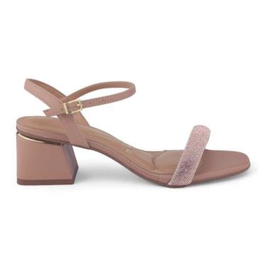 Imagem de Sandália Feminina Vizzano 6428.139 salto bloco com Strass