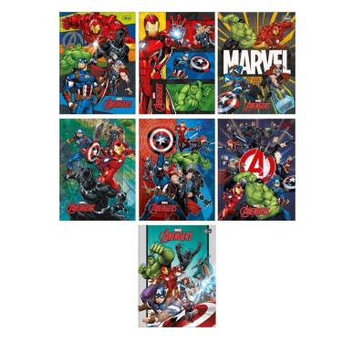 Imagem de Caderno Brochura Capa Dura Universitário Avengers 80 Folhas Estampa 3