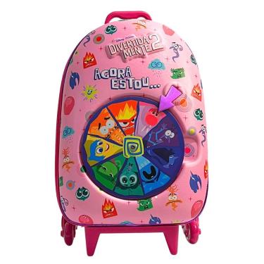 Imagem de Mochila Grande Roda Tripla 3d Disney Divertidamente 2 Diplomata (kit) Rosa