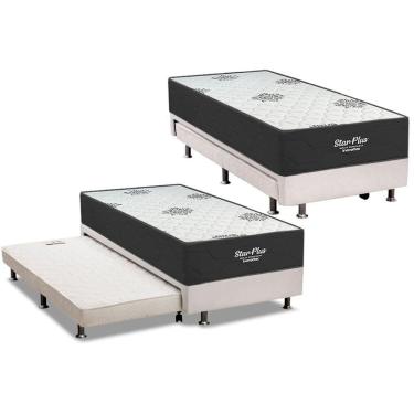 Imagem de Cama Box C/ Aux Conjugado Solteiro Inovaflex Star 88x188