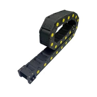 Imagem de Equipamento industrial 1 metro cabo transportador canal arrastar X corrente de suporte tipo fechado aberto ambos os lados peças de transmissão correntes de transmissão (R100,20x50 mm)