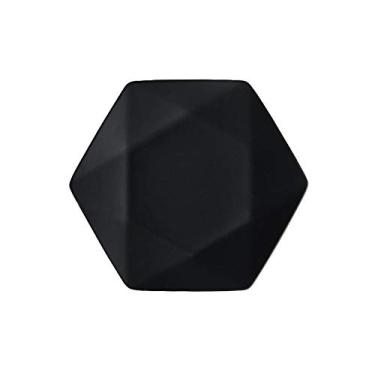 Imagem de Pratos de jantar de vidro transparente, prato de cerâmica hexagonal sólido, placa de jantar de porcelana esmaltada fosca, prato de lanche, prato de lanche para café da manhã, bandeja de frutas