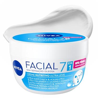 Imagem de NIVEA Creme Facial Nutritivo Ultraleve 7 em 1 100g, Pele Suave e Macia, Acalma, Alivia Ressecamento, Hidratação 48h, Aminoácidos, Cuidado Facial
