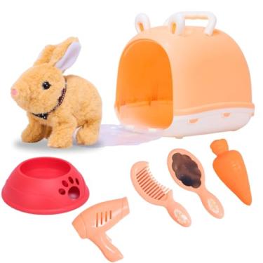 Imagem de Pelúcia Coelhinho Anda e Emite Sons C/Acessórios CBS0408 - Castela
