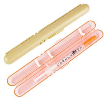 Imagem de Capa de seringa pré-cheia de insulina portátil para viagem Medarquitect PSC (MA-PSC) para Diabetes, Pink Transparent + Fleshcolor, 2