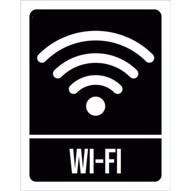 Imagem de Kit 3 Placas Sinalização Wifi