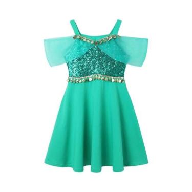 Imagem de Vestido Casual Sem Mangas De Algodão Para Meninas Elsa Anna Moana, Col