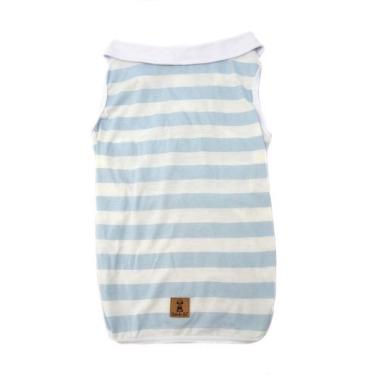 Imagem de Camiseta Listras para Cachorro e Gato Pet - Bichinho Chic, Azul, 2