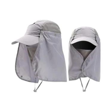 Imagem de Chapéu De Pesca De Secagem Rápida Anti-UV Protetor Solar Para Rosto E 