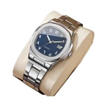 Imagem de Relógio De Pulso Masculino De Luxo Com Mostrador Quadrado, Relógio De 