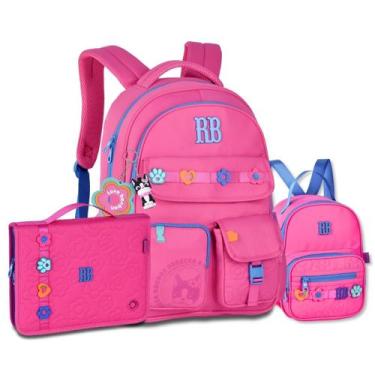 Imagem de Kit Mochila com Lancheira Térmica e Estojo Fichário Grande RB - Clio S