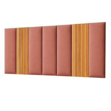 Imagem de Kit Cabeceira Cama Box Casal Estofada Com Ripado Mdf Freijó (Rosa/Freijó, Casal)