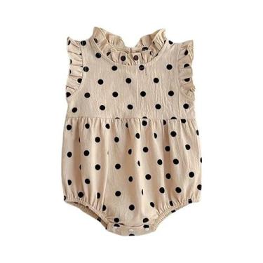Imagem de Macacão Floral De Verão Para Bebê Menina 0-24M, Roupa De Bebê Feminina