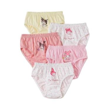 Imagem de Calcinhas De Algodão Para Meninas, Pacote Com 5, Personagens De Desenh