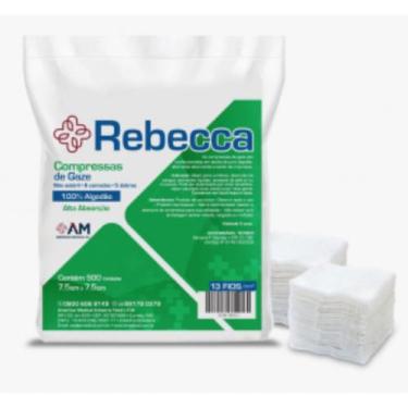 Imagem de Compressa De Gaze 7,5x7,5 C 500 09fios 01 Pacote Rebeka