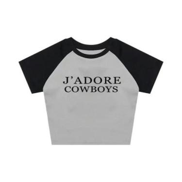 Imagem de Top Cropped Vintage Harajuku Y2k Sem Mangas Com Estampa De Letras Para