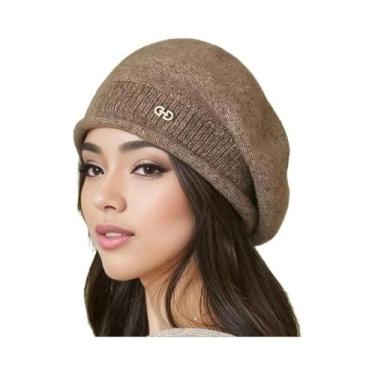 Imagem de Chapéu Feminino Quente Multifuncional Para Outono E Inverno, Design Cl
