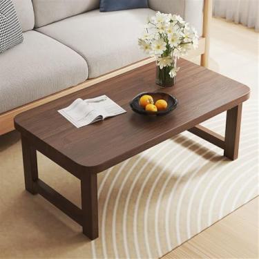 Imagem de Mesa de centro dobrável, lateral portátil que economiza espaço, mesa baixa dobrável para sala de estar, quarto, escritório, mesa de chá estilo tatame, design conveniente e versátil